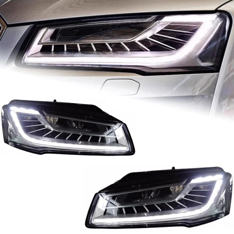 Audi A8 Car Accessories Head Lamp for Audi A8 Headlights 2011-2017 A8L LED Headlight DRL Dynamic Singal High Low Beam