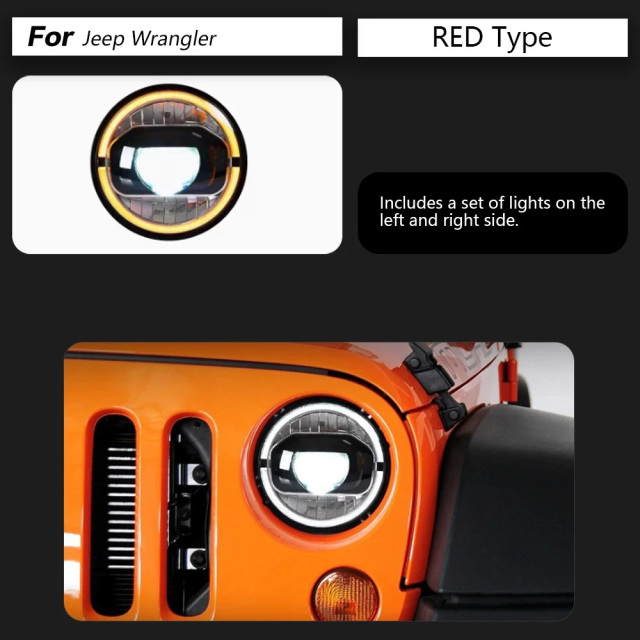 Jeep Wrangler Head Lamp for Jeep Wrangler LED Headlight 2018-2021 Headlights Wrangler DRL Turn Signal High Beam Angel Eye Projector Lens