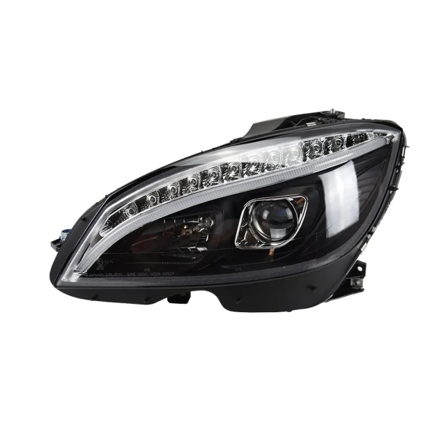 Mercedes-Benz C-CLASS Car Styling Headlights for Benz W204 LED Headlight 2007-2010 Head Lamp DRL Signal Hid Bi Xenon Angel Eyes Projector Lens Auto Accessories