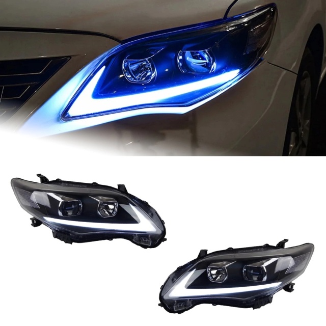 TOYOTA Corolla Car Styling Head Lamp for Toyota Corolla Headlights 2011-2013 Altis LED Headlight LED DRL Hid Bi Xenon Auto Accessories