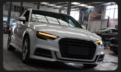 Audi A3 for Suitable for 17-20 Audi A3 Headlight Assembly Low with Elevated with Lens Light