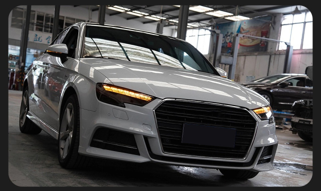 Audi A3 for Suitable for 17-20 Audi A3 Headlight Assembly Low with Elevated with Lens Light