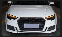 Audi A3 for Suitable for 17-20 Audi A3 Headlight Assembly Low with Elevated with Lens Light