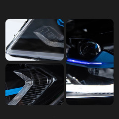 BMW 3 SERIES Suitable for BMW 3 Series E90 modified dual-color golden eye laser lens spoon-shaped headlight assembly