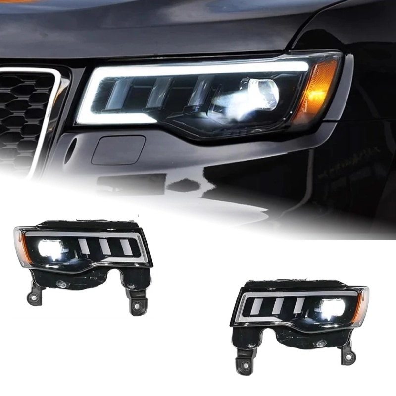 Jeep Grand Cherokee Head Lamp for Grand Cherokee LED Headlight 2014-2021 Headlights Grand Cherokee DRL Turn Signal High Beam Angel Eye Projector