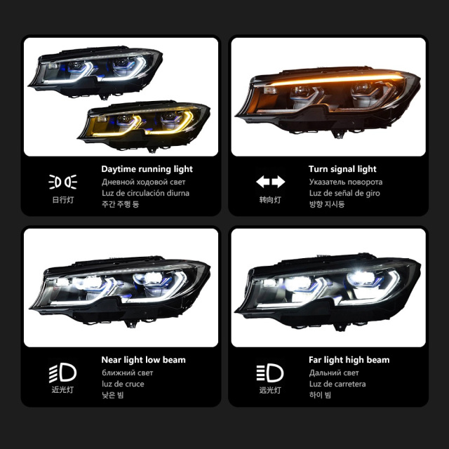 BMW 3 SERIES Car Lights for BMW G20 LED Headlight Projector G28 G80 Head Lamp 320i 325i 330i L335i DRL Signal Auto Accessories