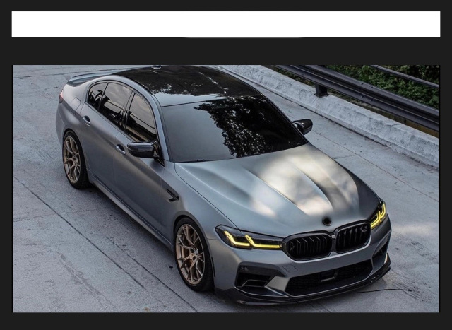 BMW 5 SERIES For BMW G30 Pre LCI Car Headlamp Assembly Modification Upgrade Black Knight