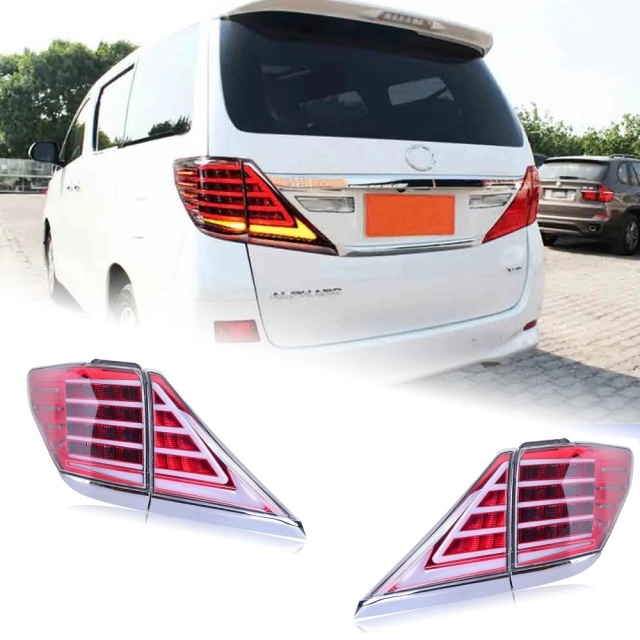 TOYOTA Alphard Car Styling for Toyota Alphard Tail Lights 2009-2014 LED Tail Lamp LED DRL Brake Dynamic Signal Reverse auto Accessories