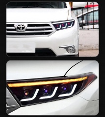 TOYOTA Highlander Car Styling for Toyota Highlander Headlights 2012-2014 Highlander LED Headlight Kluger LED DRL High Low Beam LED Head Lamp Accessories