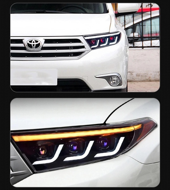 TOYOTA Highlander Car Styling for Toyota Highlander Headlights 2012-2014 Highlander LED Headlight Kluger LED DRL High Low Beam LED Head Lamp Accessories