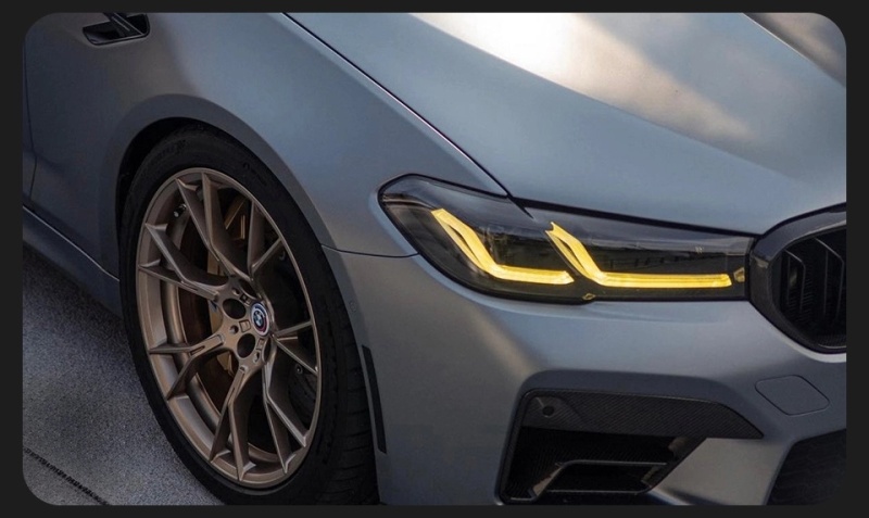 BMW 5 SERIES For BMW G30 Pre LCI Car Headlamp Assembly Modification Upgrade Black Knight