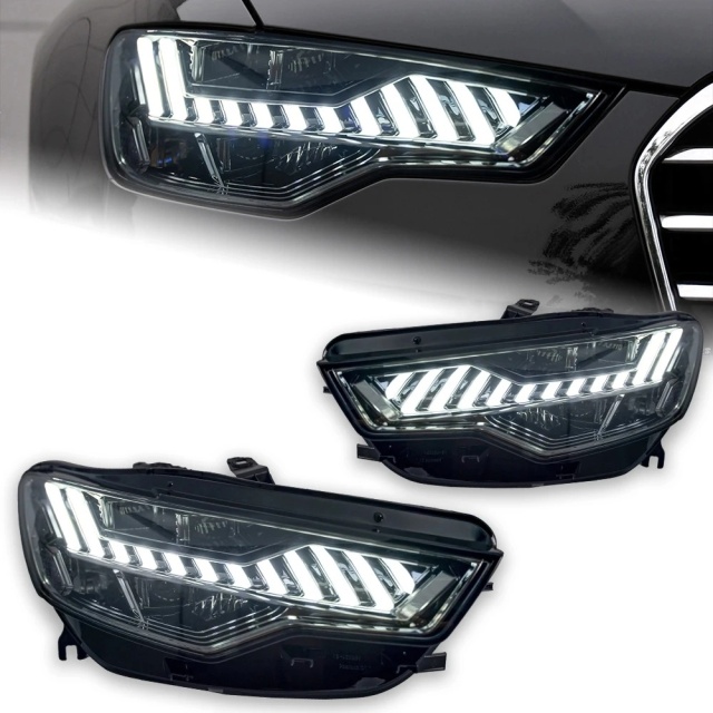 Audi A6 Car Accessories Head Lamp for Audi A6 C7 Headlights 2012-2015 Upgrade A7 Design LED Headlight DRL Dynamic Singal High Low Beam