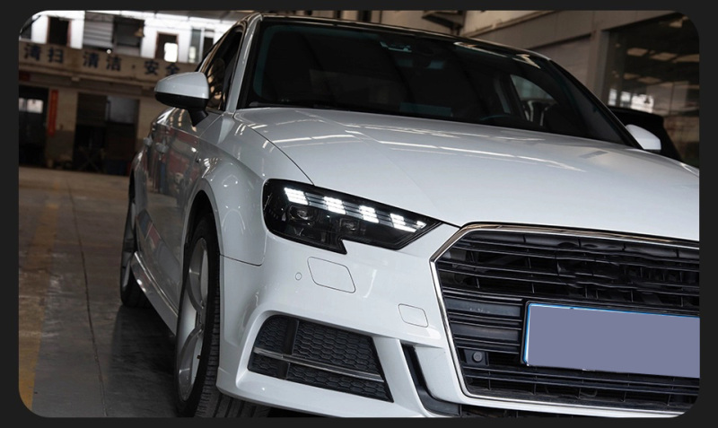 Audi A3 for Suitable for 17-20 Audi A3 Headlight Assembly Low with Elevated with Lens Light