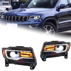 Jeep Grand Cherokee Head Lamp for Grand Cherokee LED Headlight 2011-2016 Headlights Compass DRL Turn Signal High Beam Angel Eye Projector Lens