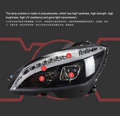 Mercedes-Benz C-CLASS Car Styling Headlights for Benz W204 LED Headlight 2007-2010 Head Lamp DRL Signal Hid Bi Xenon Angel Eyes Projector Lens Auto Accessories