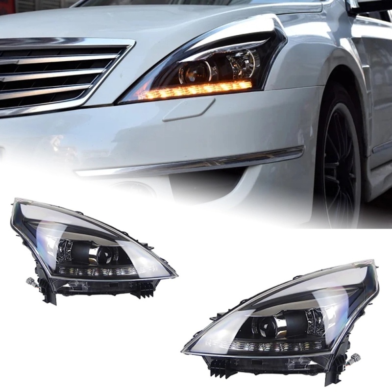 Nissan Teana Car Styling for Nissan Teana Headlights 2008-2012 Altima LED Headlight DRL Hid Option Head Lamp Angel Eye Beam Accessories