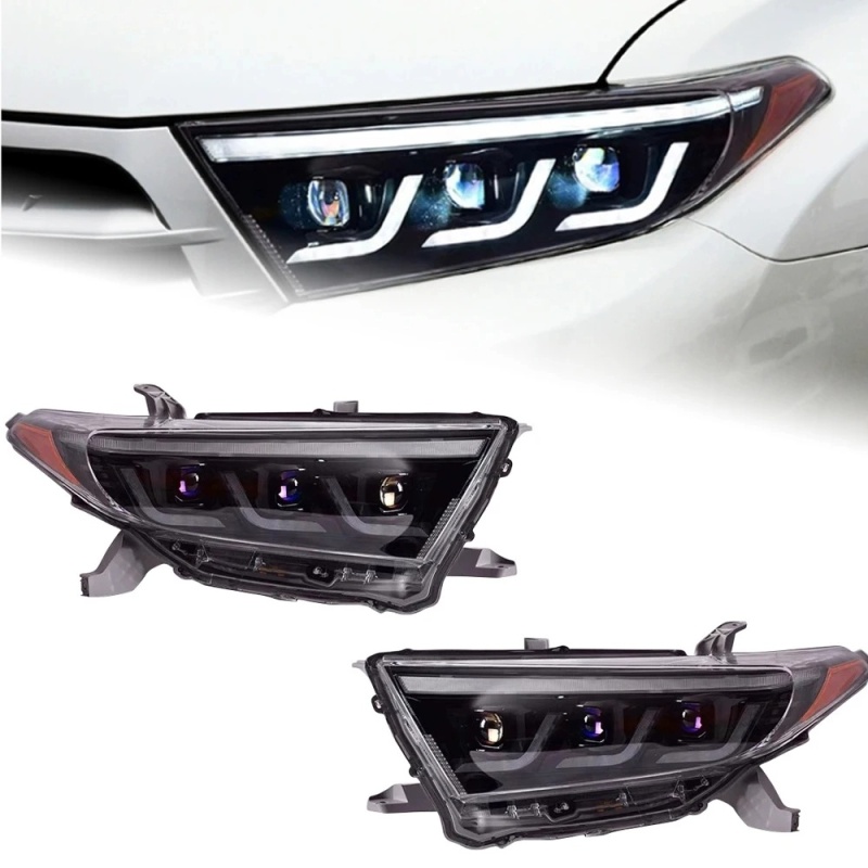 TOYOTA Highlander Car Styling for Toyota Highlander Headlights 2012-2014 Highlander LED Headlight Kluger LED DRL High Low Beam LED Head Lamp Accessories