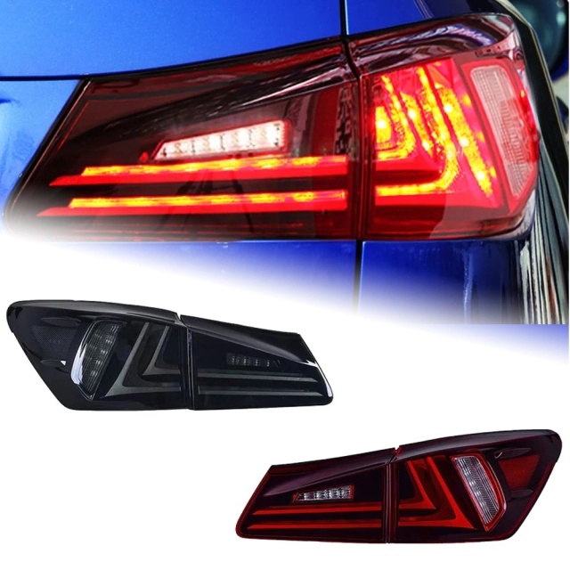 Lexus IS Car Styling Tail Lamp for Lexus IS250 Tail Lights 2006-2012 IS300 LED Tail Light new design DRL Brake Reverse auto Accessories