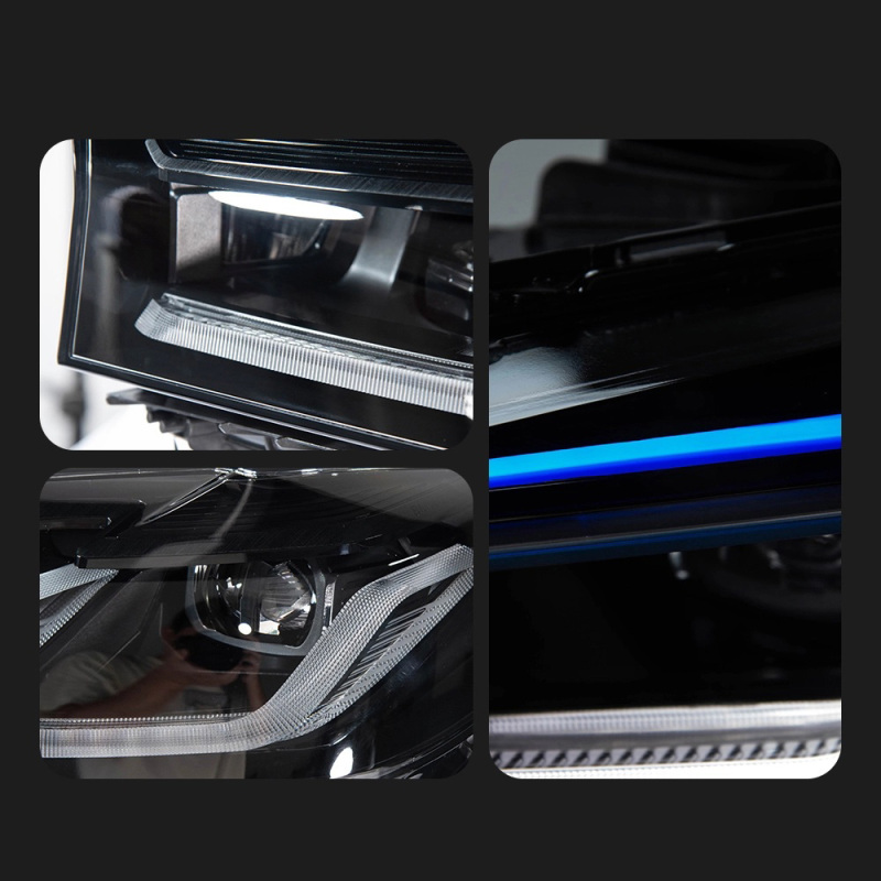 BMW 5 SERIES For BMW G30 Pre LCI Car Headlamp Assembly Modification Upgrade Black Knight