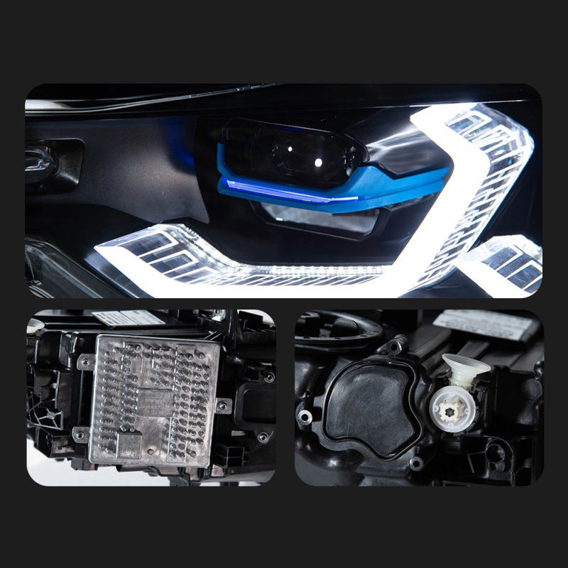 BMW 3 SERIES Suitable for BMW 3 Series F30 modified dual-color golden eye laser headlight spoon lens