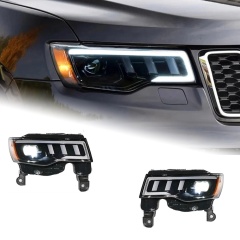 Jeep Grand Cherokee Head Lamp for Grand Cherokee LED Headlight 2014-2021 Headlights Grand Cherokee DRL Turn Signal High Beam Angel Eye Projector
