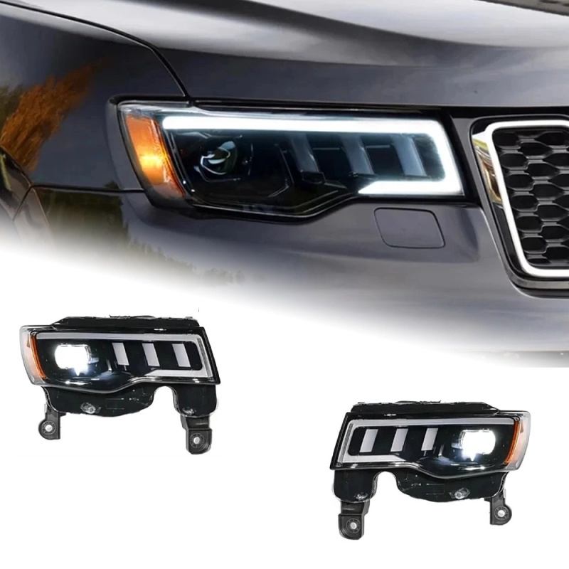Jeep Grand Cherokee Head Lamp for Grand Cherokee LED Headlight 2014-2021 Headlights Grand Cherokee DRL Turn Signal High Beam Angel Eye Projector