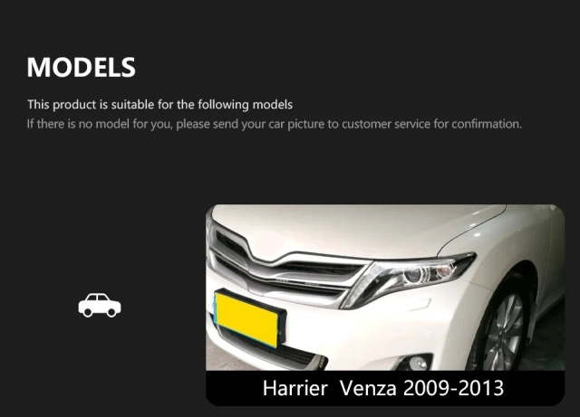 TOYOTA Harrier Car Styling Head Lamp for Toyota Harrier Venza Headlights 2008-2013 LED Headlight DRL Projector Lens Automotive Accessories