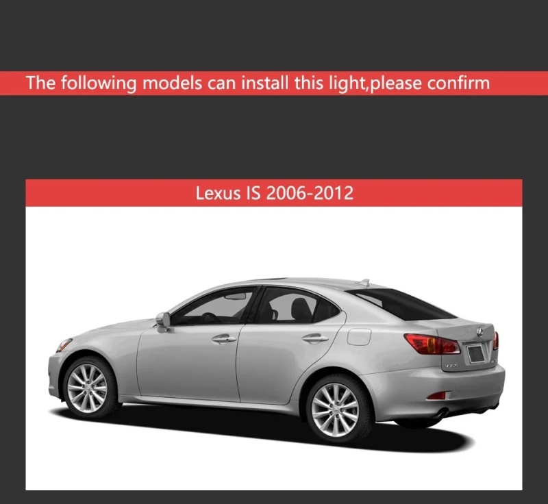 Lexus IS Car Styling Tail Lamp for Lexus IS250 Tail Lights 2006-2012 IS300 LED Tail Light new design DRL Brake Reverse auto Accessories