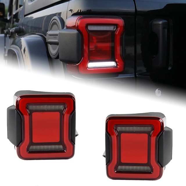 Jeep Wrangler Car Lights For Wrangler 2008-2021 LED Auto Taillight Assembly Upgrade Tunnel Design Dynamic Rear Signal Lamp Tool Accessories
