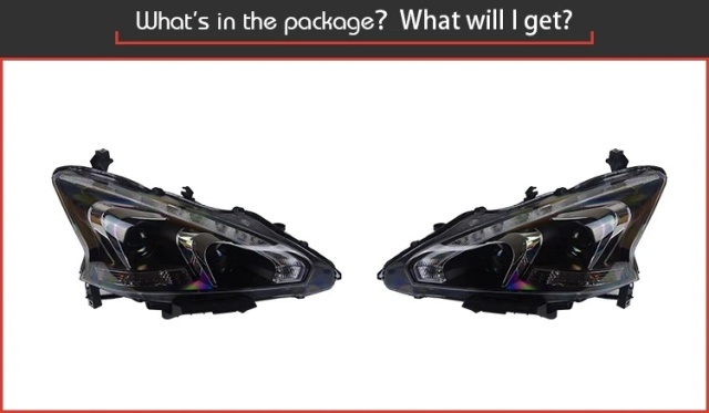 Nissan Teana Car Styling for Nissan Teana Headlights 2013-2017 Altima LED Headlight DRL Hid Option Head Lamp Angel Eye Beam Accessories