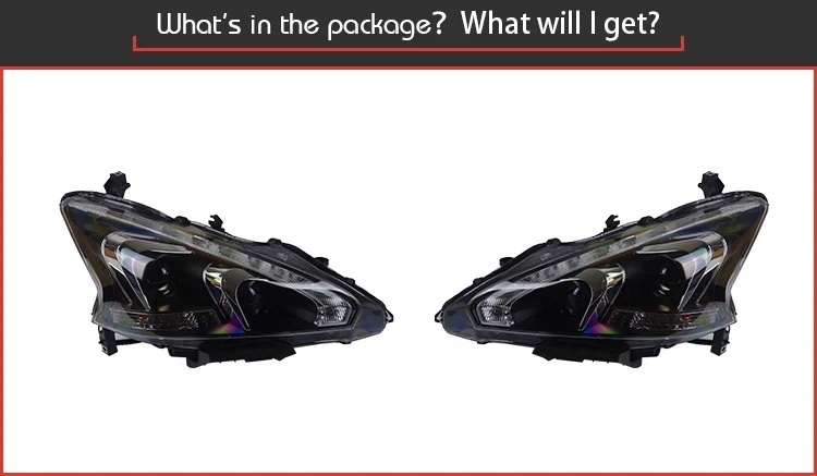 Nissan Teana Car Styling for Nissan Teana Headlights 2013-2017 Altima LED Headlight DRL Hid Option Head Lamp Angel Eye Beam Accessories