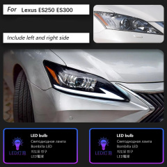 Lexus ES Car Accessories Head Lamp for Lexus ES ES200 Headlights 2006-2012 ES300 LED Headlight ES250 DRL Signal Projector Lens auto