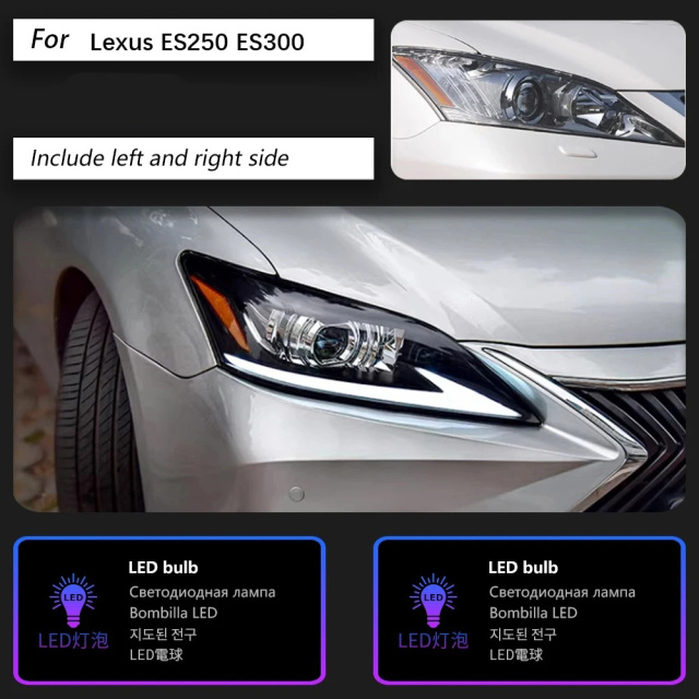 Lexus ES Car Accessories Head Lamp for Lexus ES ES200 Headlights 2006-2012 ES300 LED Headlight ES250 DRL Signal Projector Lens auto