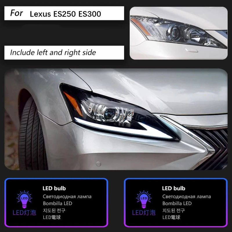 Lexus ES Car Accessories Head Lamp for Lexus ES ES200 Headlights 2006-2012 ES300 LED Headlight ES250 DRL Signal Projector Lens auto