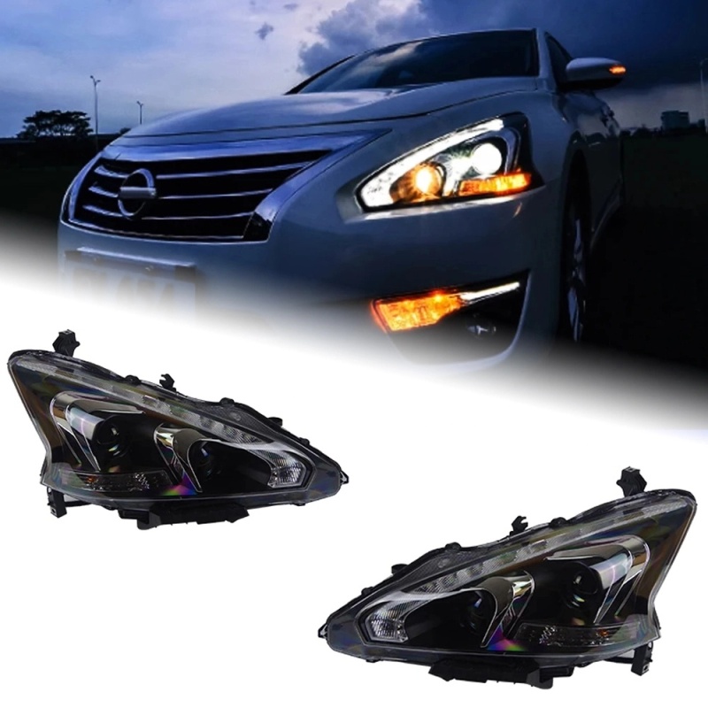 Nissan Teana Car Styling for Nissan Teana Headlights 2013-2017 Altima LED Headlight DRL Hid Option Head Lamp Angel Eye Beam Accessories