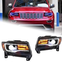 Jeep Grand Cherokee Head Lamp for Grand Cherokee LED Headlight 2011-2016 Headlights Compass DRL Turn Signal High Beam Angel Eye Projector Lens