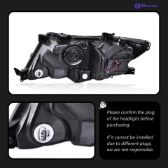TOYOTA Harrier Car Styling Head Lamp for Toyota Harrier Venza Headlights 2008-2013 LED Headlight DRL Projector Lens Automotive Accessories