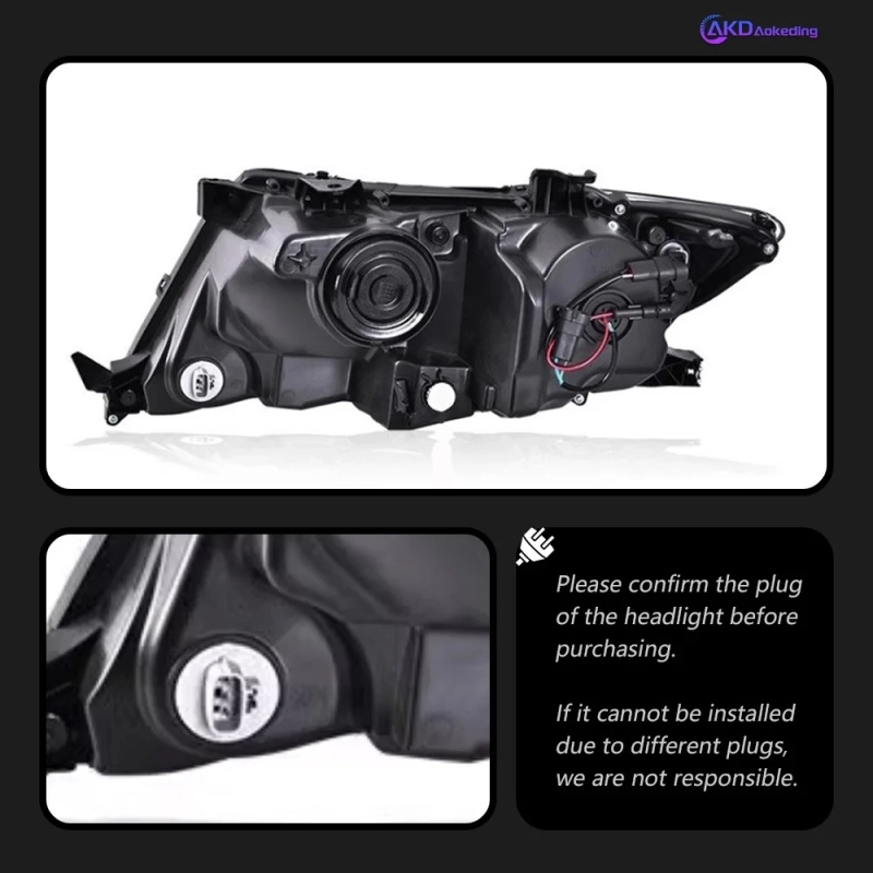 TOYOTA Harrier Car Styling Head Lamp for Toyota Harrier Venza Headlights 2008-2013 LED Headlight DRL Projector Lens Automotive Accessories