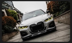 BMW 4 SERIES For BMW 4 Series G22 G23 G26 M4 modified LED laser headlight assembly dual color golden eye