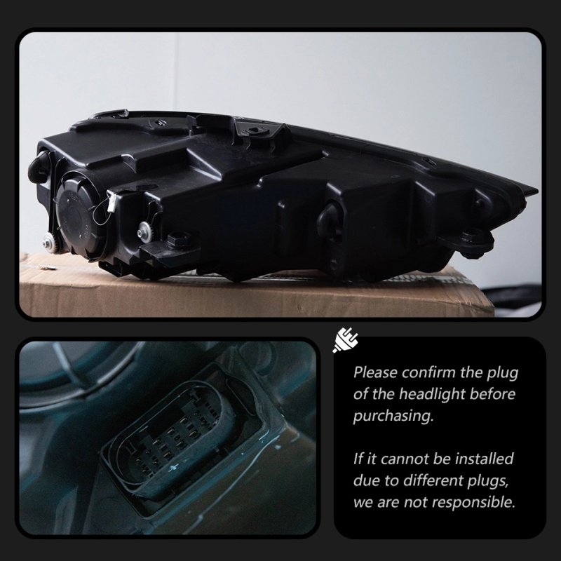 Audi A3 for Suitable for 17-20 Audi A3 Headlight Assembly Low with Elevated with Lens Light