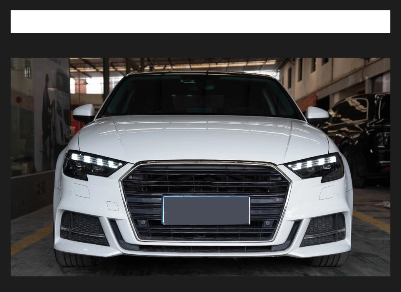 Audi A3 for Suitable for 17-20 Audi A3 Headlight Assembly Low with Elevated with Lens Light