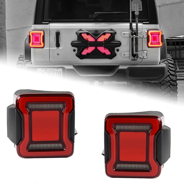 Jeep Wrangler Car Lights For Wrangler 2008-2021 LED Auto Taillight Assembly Upgrade Tunnel Design Dynamic Rear Signal Lamp Tool Accessories