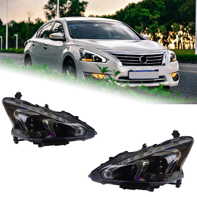 Nissan Teana Car Styling for Nissan Teana Headlights 2013-2017 Altima LED Headlight DRL Hid Option Head Lamp Angel Eye Beam Accessories