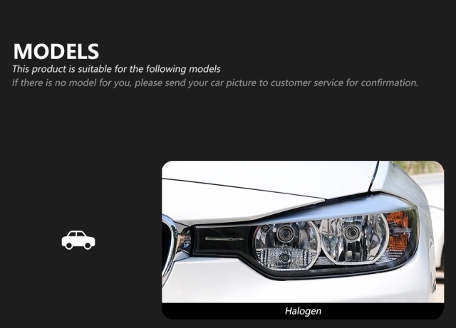 BMW 3 SERIES Suitable for BMW 3 Series F30 modified dual-color golden eye laser headlight spoon lens