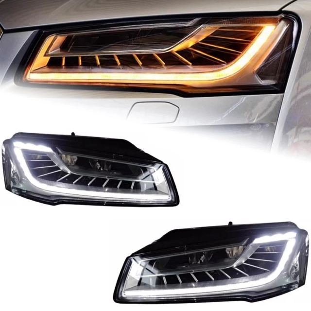 Audi A8 Car Accessories Head Lamp for Audi A8 Headlights 2011-2017 A8L LED Headlight DRL Dynamic Singal High Low Beam