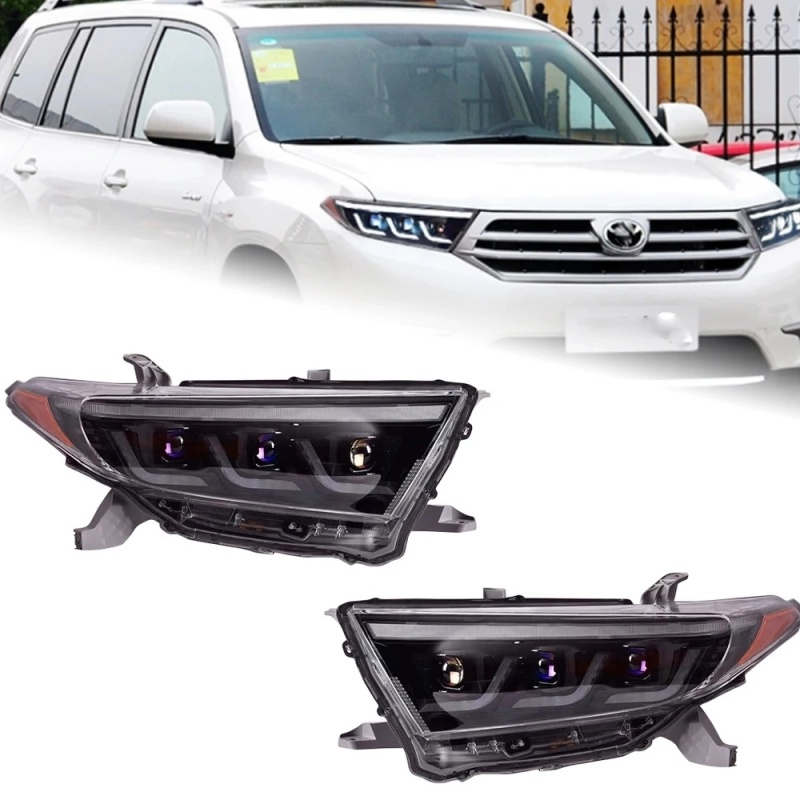 TOYOTA Highlander Car Styling for Toyota Highlander Headlights 2012-2014 Highlander LED Headlight Kluger LED DRL High Low Beam LED Head Lamp Accessories