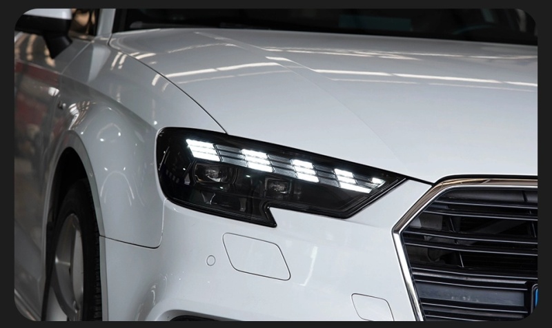 Audi A3 for Suitable for 17-20 Audi A3 Headlight Assembly Low with Elevated with Lens Light