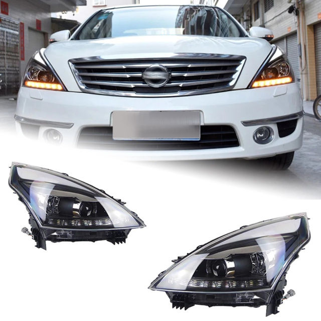 Nissan Teana Car Styling for Nissan Teana Headlights 2008-2012 Altima LED Headlight DRL Hid Option Head Lamp Angel Eye Beam Accessories