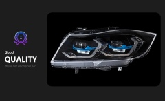BMW 3 SERIES Suitable for BMW 3 Series E90 modified dual-color golden eye laser lens spoon-shaped headlight assembly