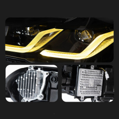 BMW 5 SERIES For BMW G30 Pre LCI Car Headlamp Assembly Modification Upgrade Black Knight